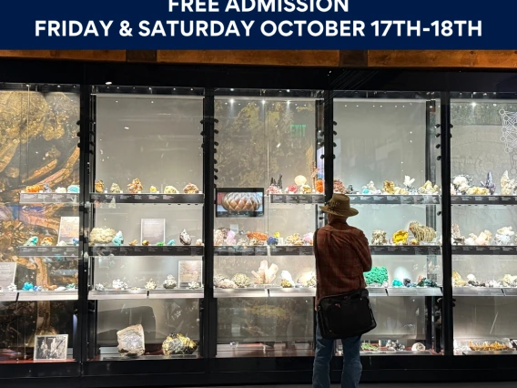 Admission is free Friday Oct. 17 and Saturday Oct. 18. Museum will be open from 10 aam - 4 pm
